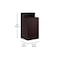 Flash Furniture Dell Receptacle Enclosure for 32 Gallon Trash Cans w/8-in Drop Hole and Upper Tray Shelf, Mahogany GC-M-196-MAH-GG - alternate 6